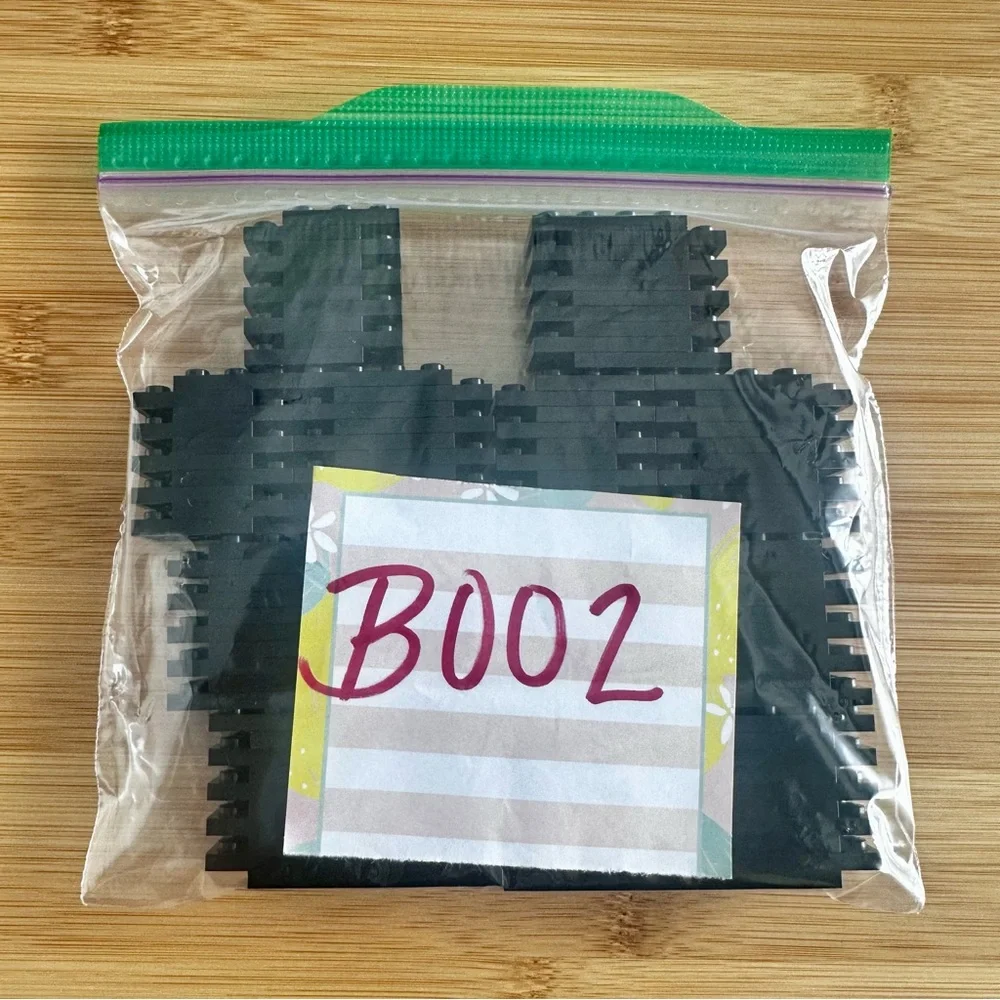 BULK LEGO - 100 Lego Black Blocks 2x3, 2x4, 2x6 & 2x8 Bricks